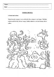 animals under the sea rading