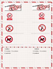 English Worksheet: prohibition signs