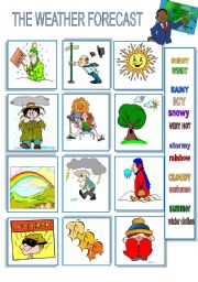 English Worksheet: WEATHER FORECAST