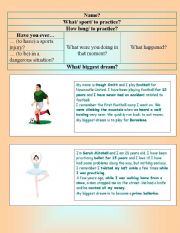 English Worksheet: sports role play