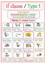 English Worksheet: If clause .. Type 1