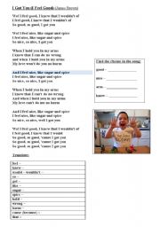 English Worksheet: James Brown - I got you (I feel good)