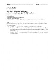 English Worksheet: who do you think you are