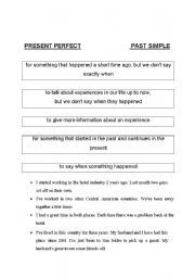 English Worksheet: Present Perfect vs. Past Simple