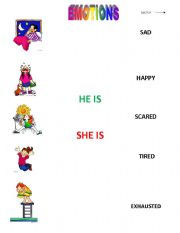 English worksheet: EMOTIONS