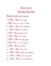 English Worksheet: Demonstratives