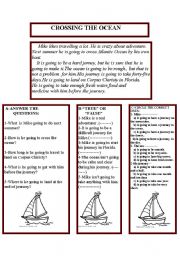 English Worksheet: CROSSING THE OCEAN 