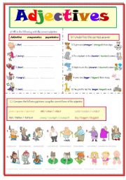 English Worksheet: Adjectives