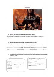 English worksheet: Braveheart