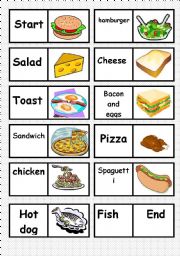 English Worksheet: FOOD DOMINO 1st part