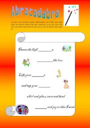 English worksheet: Magic wand