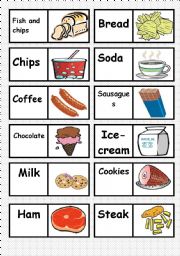 English Worksheet: food domino 2/2