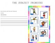 English worksheet: subject pronouns