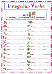 Irrergular verbs