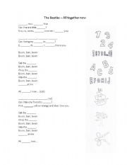 English worksheet: The Beatles - All together now