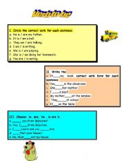 English Worksheet: the verb to be