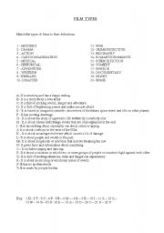 English Worksheet: films