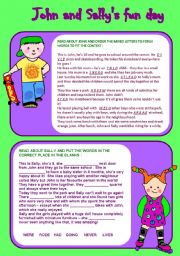 English Worksheet: Reading Comprehension (present-past)