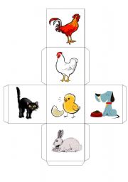 English Worksheet: ANIMALS -- DICE -- 4