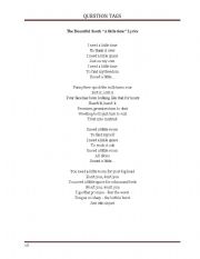 English worksheet: A Little Time - The Beautiful South