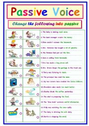 English Worksheet: Passive Voice ..