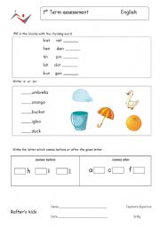 English Worksheet: enghlish