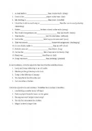 English Worksheet: Adjectives