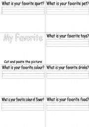 English Worksheet: my favrouite