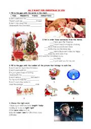 English Worksheet: All I want for Christmas is you