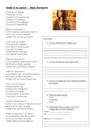 English Worksheet: Song on adjectives 