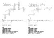 English Worksheet: Colour Crossword