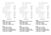 English Worksheet: Colour Crossword 2