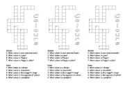 English Worksheet: Colour Crossword 2