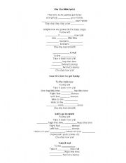 English Worksheet: Cha Cha Slide Listening and Dancing