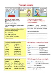 English Worksheet: Grammar - Present Simple