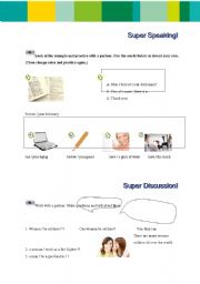 English worksheet: Grammar for Super Speaking