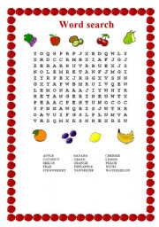 English Worksheet: Fruit
