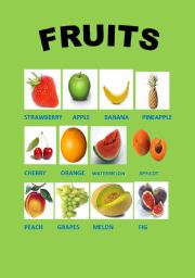 English Worksheet: FRUITS