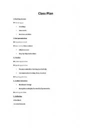 English Worksheet: Lesson plan -communicative approach