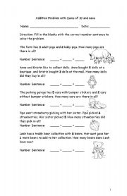 English Worksheet: Problem Solving