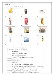 English Worksheet: ordering drinks