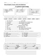 English Worksheet: Parts of Speech