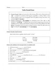 English Worksheet: Present Tense