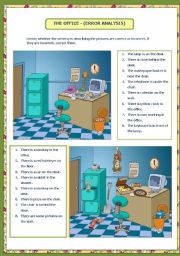 English Worksheet: THE OFFICE - (ERROR ANALYSIS) (09.08.08)