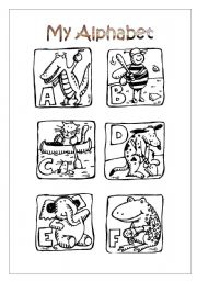 English Worksheet: My Alphabet