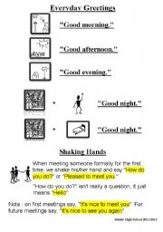 English Worksheet: Everyday greetings