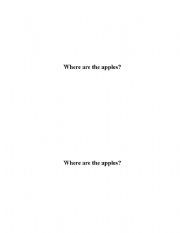 English Worksheet: where are the apples
