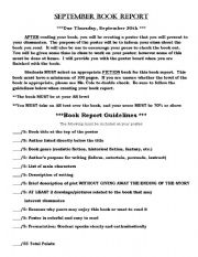 English Worksheet: Poster Book Report