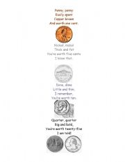 English Worksheet: Coin Rhymes