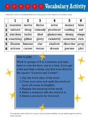 English Worksheet: A Vocabulary Activity